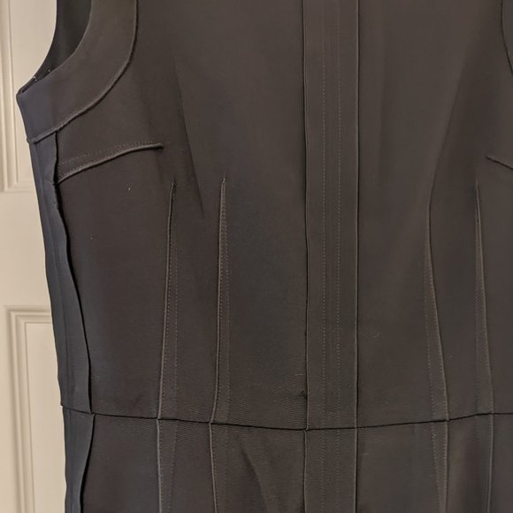 Women's Dolce & Gabbana Mini Sheath Stretch Sleeveless Solid Black Dress 40 - Picture 7 of 11